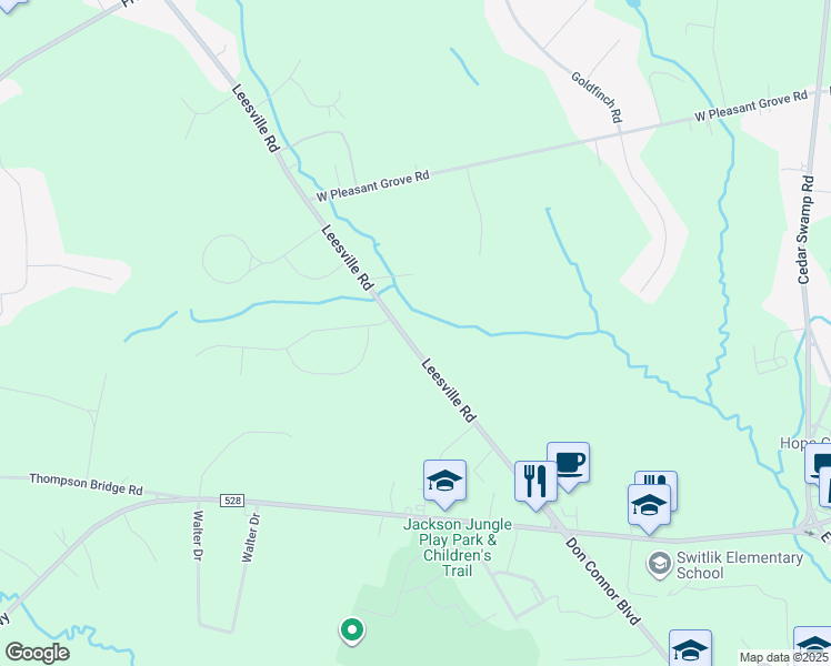 map of restaurants, bars, coffee shops, grocery stores, and more near 103 Leesville Road in Jackson Township