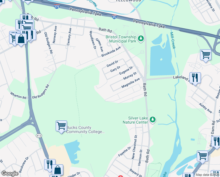 map of restaurants, bars, coffee shops, grocery stores, and more near 2009 Cross Road in Bristol
