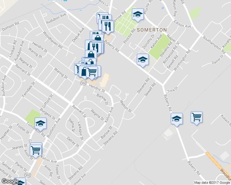 map of restaurants, bars, coffee shops, grocery stores, and more near 847 Welton Street in Philadelphia