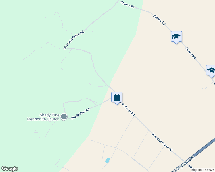 map of restaurants, bars, coffee shops, grocery stores, and more near Mountain Green Road in Willow Hill