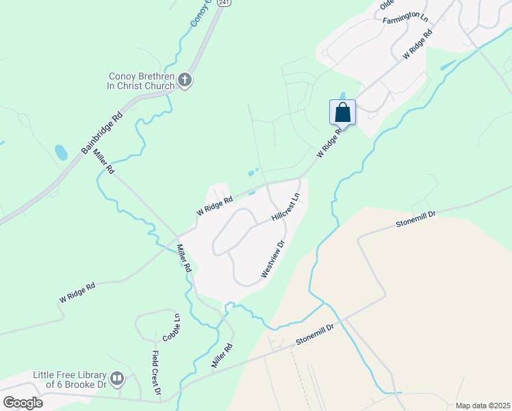 map of restaurants, bars, coffee shops, grocery stores, and more near 290 Hillcrest Lane in Elizabethtown