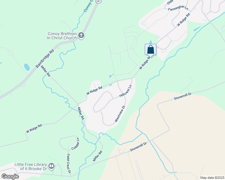 map of restaurants, bars, coffee shops, grocery stores, and more near 290 Hillcrest Lane in Elizabethtown
