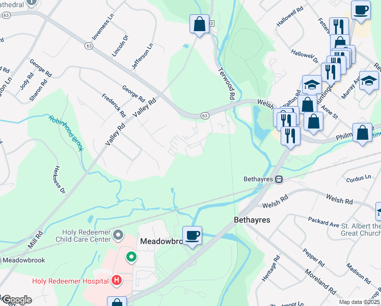 map of restaurants, bars, coffee shops, grocery stores, and more near in 