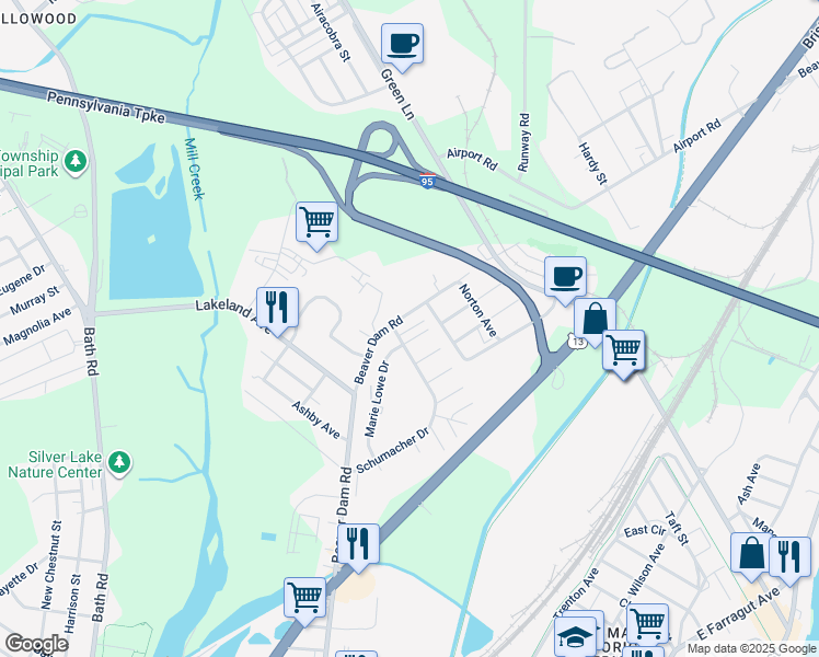map of restaurants, bars, coffee shops, grocery stores, and more near 5603 Turtle Street in Bristol