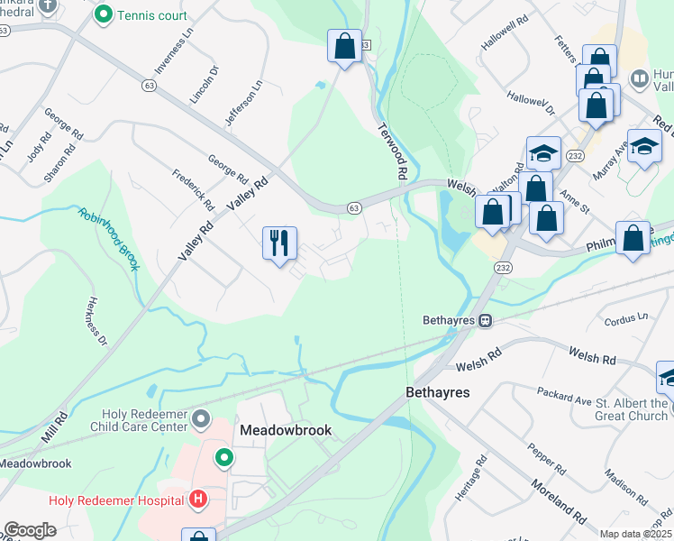 map of restaurants, bars, coffee shops, grocery stores, and more near 2085 Lieberman Drive in Montgomery County
