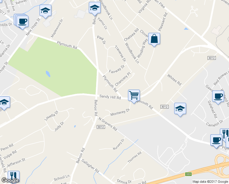 map of restaurants, bars, coffee shops, grocery stores, and more near 980 Plymouth Road in Plymouth Meeting