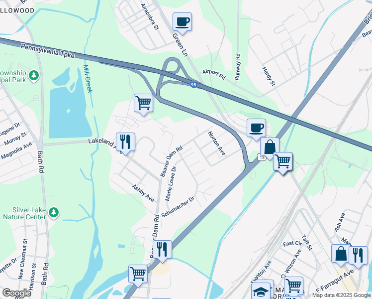 map of restaurants, bars, coffee shops, grocery stores, and more near 5605 Turtle Street in Bristol