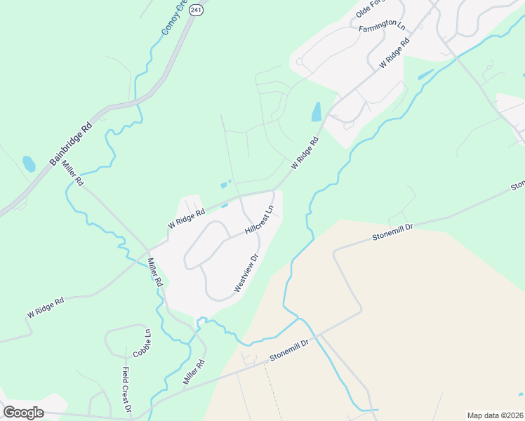map of restaurants, bars, coffee shops, grocery stores, and more near 22 Hillcrest Lane in Elizabethtown
