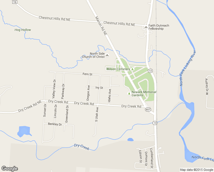 map of restaurants, bars, coffee shops, grocery stores, and more near 79 Idaho Avenue in Newark