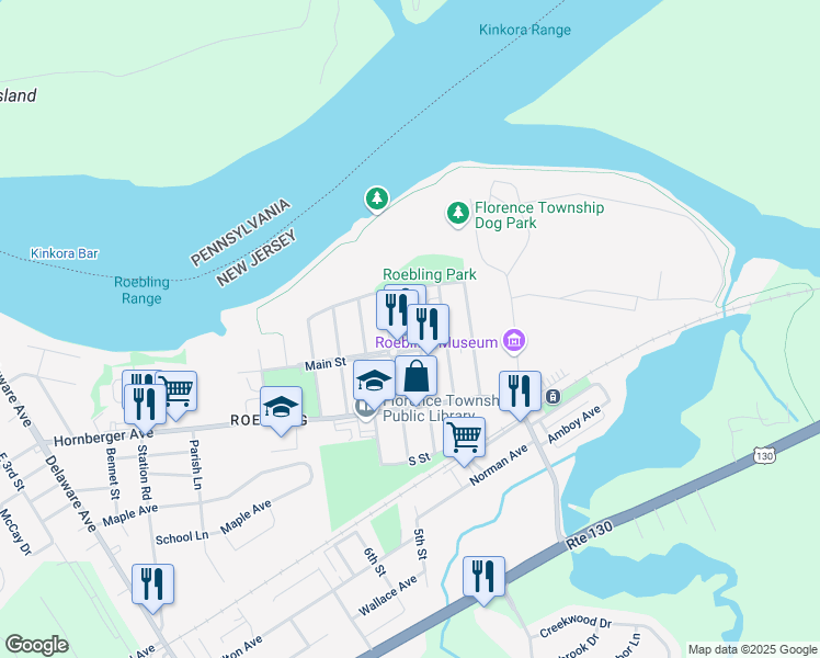 map of restaurants, bars, coffee shops, grocery stores, and more near 26 5th Avenue in Florence