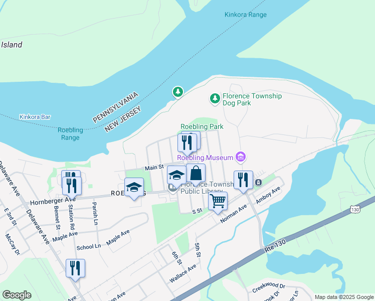 map of restaurants, bars, coffee shops, grocery stores, and more near 26 5th Avenue in Florence