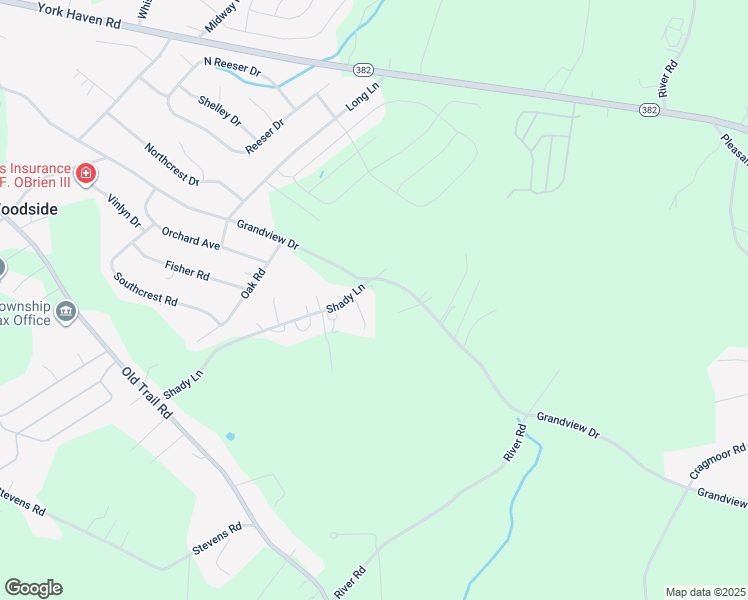 map of restaurants, bars, coffee shops, grocery stores, and more near 4 Shady Lane in York Haven