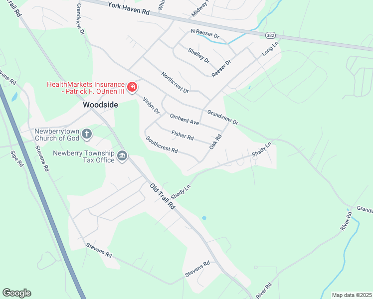 map of restaurants, bars, coffee shops, grocery stores, and more near 120 Southcrest Rd in York Haven