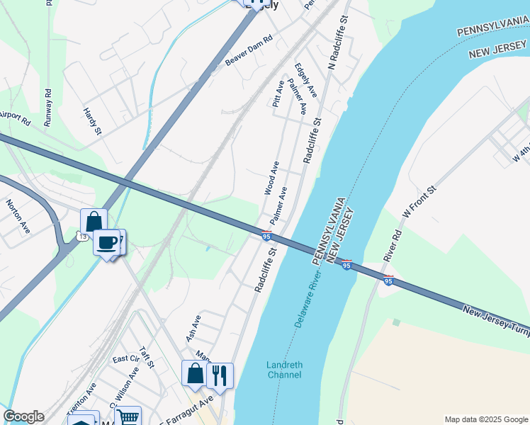 map of restaurants, bars, coffee shops, grocery stores, and more near 2404 Wood Avenue in Bristol