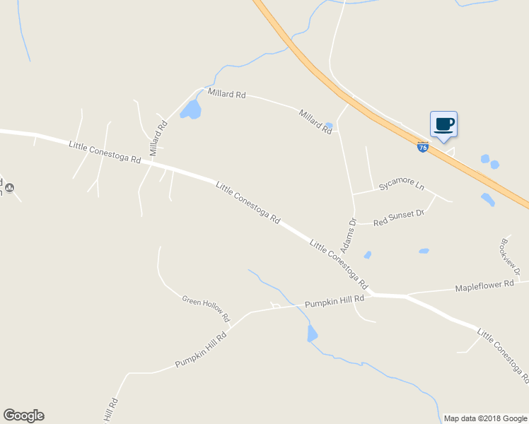 map of restaurants, bars, coffee shops, grocery stores, and more near 946 Little Conestoga Road in Glenmoore