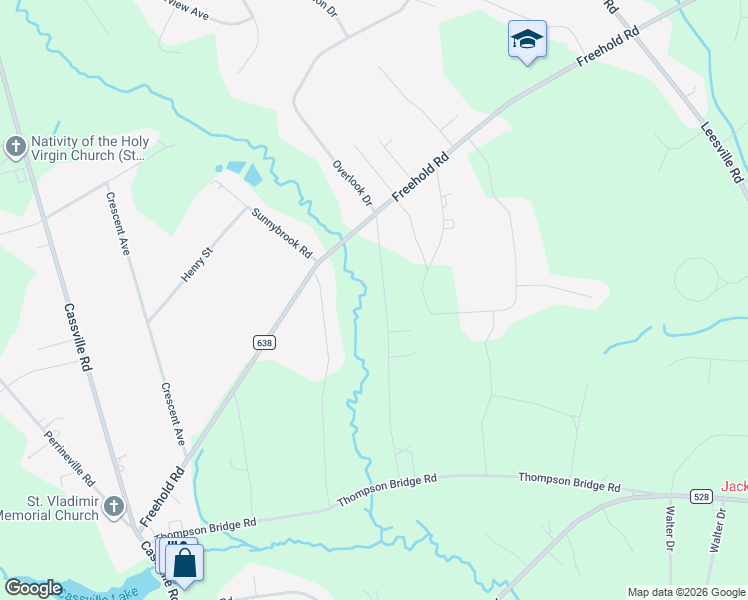 map of restaurants, bars, coffee shops, grocery stores, and more near 186 Ross Lane in Jackson Township