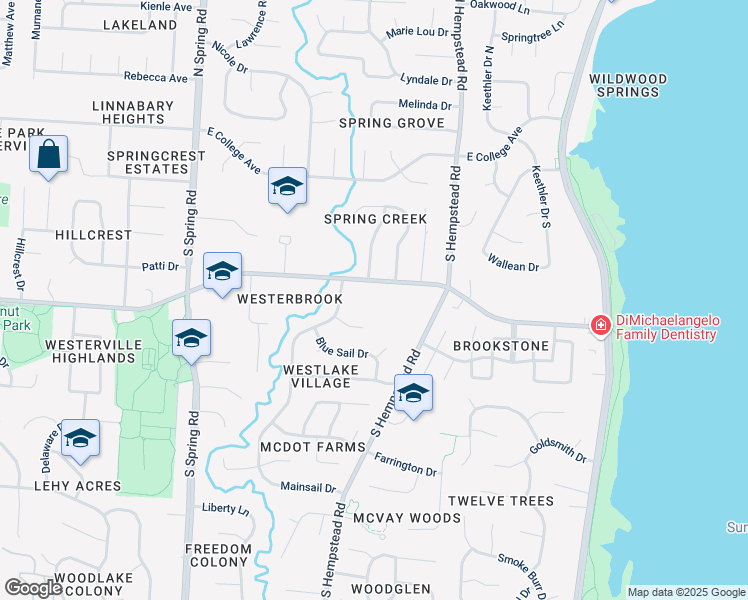 map of restaurants, bars, coffee shops, grocery stores, and more near 1036 Lake Harbor Court in Westerville