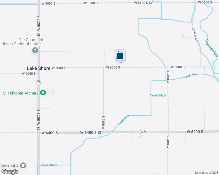 map of restaurants, bars, coffee shops, grocery stores, and more near 6135 South 2800 West in Spanish Fork