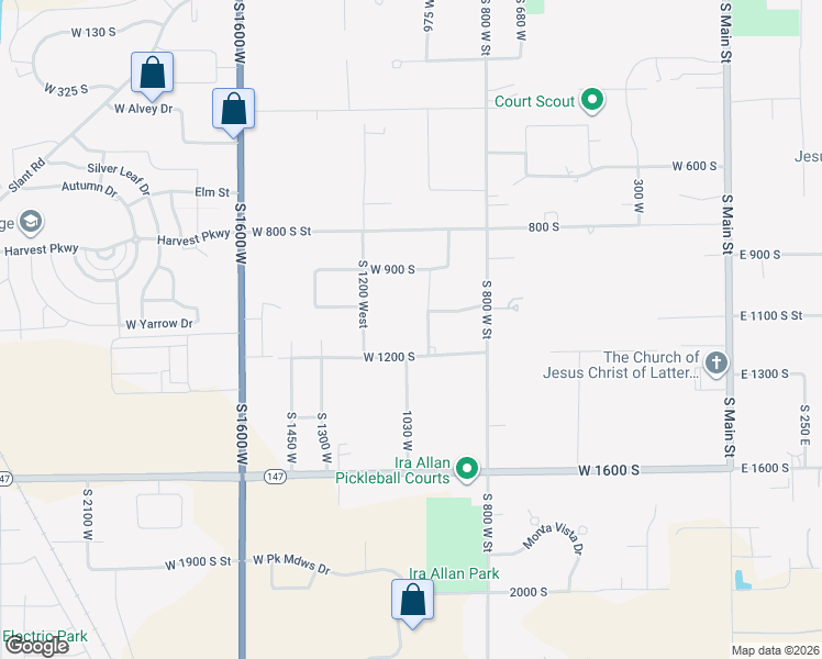 map of restaurants, bars, coffee shops, grocery stores, and more near 1022 South 980 West in Mapleton