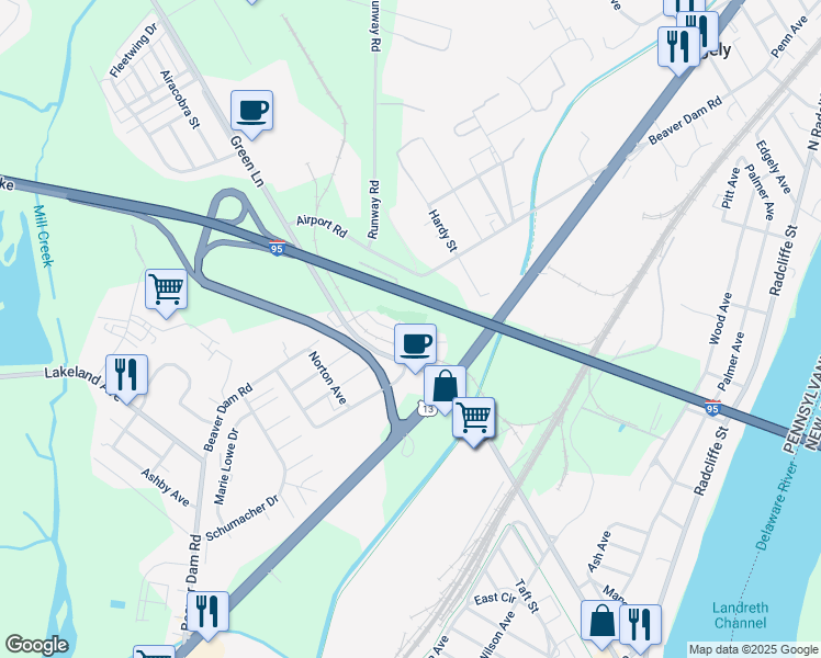map of restaurants, bars, coffee shops, grocery stores, and more near 1215 Pacific Avenue in Bristol