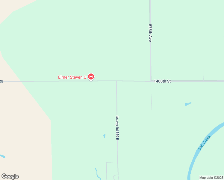 map of restaurants, bars, coffee shops, grocery stores, and more near 1393 County Road 550 East in Lincoln