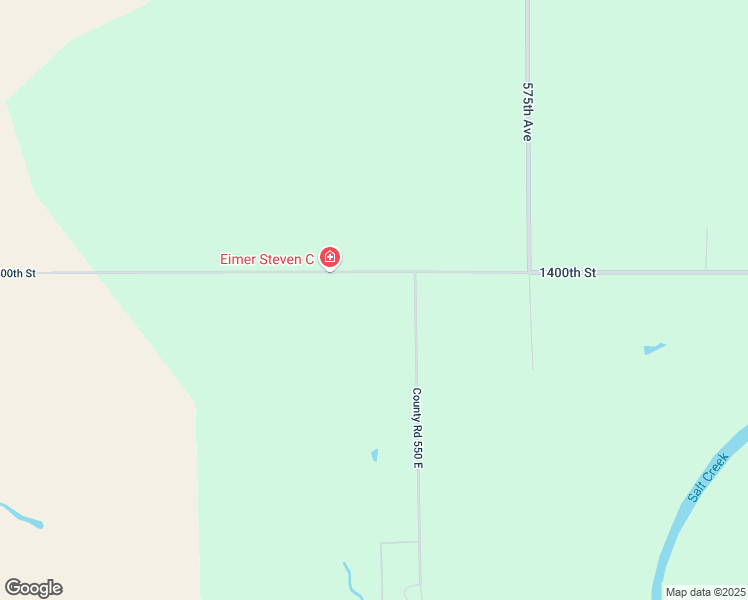 map of restaurants, bars, coffee shops, grocery stores, and more near 1393 County Road 550 East in Lincoln