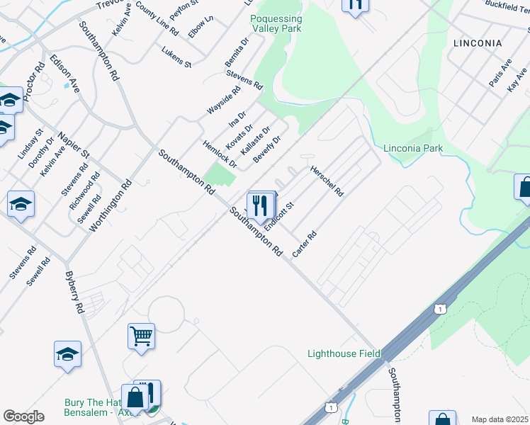 map of restaurants, bars, coffee shops, grocery stores, and more near 1411 Hemlock Place in Philadelphia