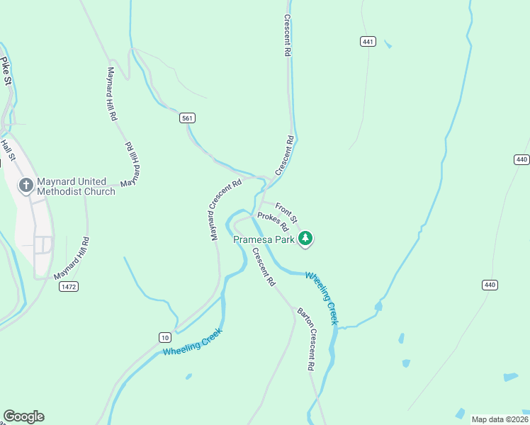 map of restaurants, bars, coffee shops, grocery stores, and more near 71455 Crescent Road in Saint Clairsville