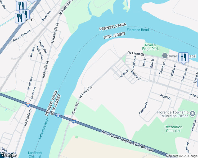 map of restaurants, bars, coffee shops, grocery stores, and more near 1162 West Front Street in Florence