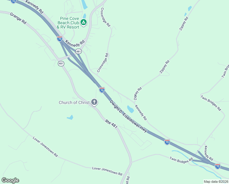 map of restaurants, bars, coffee shops, grocery stores, and more near 420 Kennedy Road in Charleroi