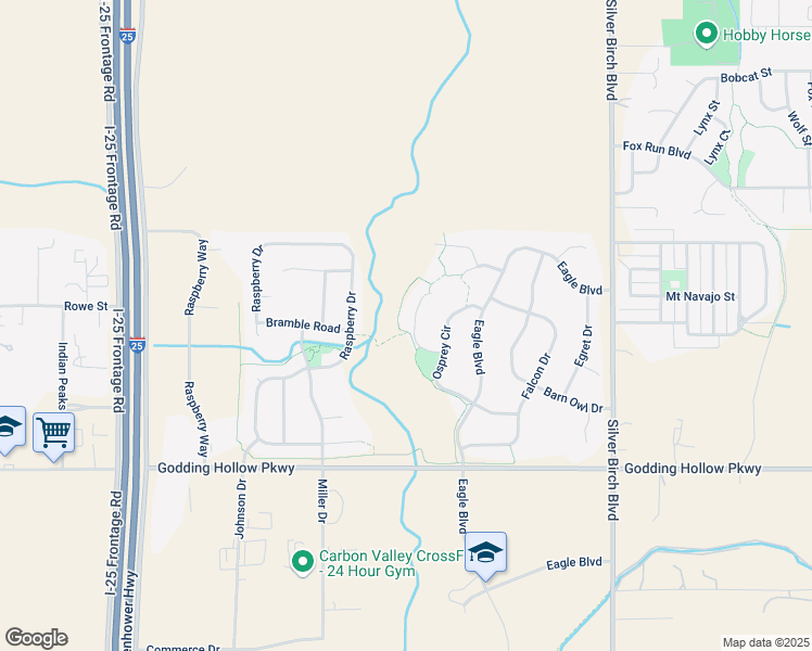 map of restaurants, bars, coffee shops, grocery stores, and more near 4820 Kingbird Drive in Longmont