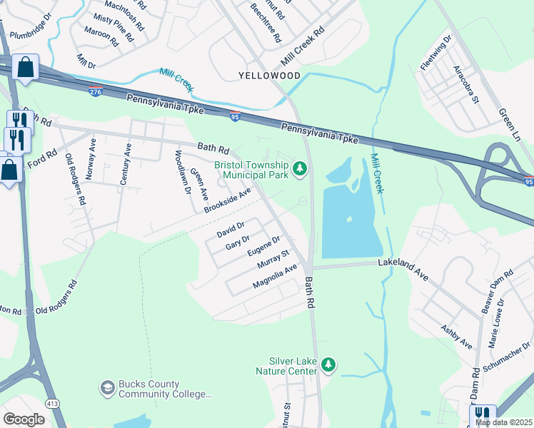 map of restaurants, bars, coffee shops, grocery stores, and more near 2111 Bath Road in Bristol