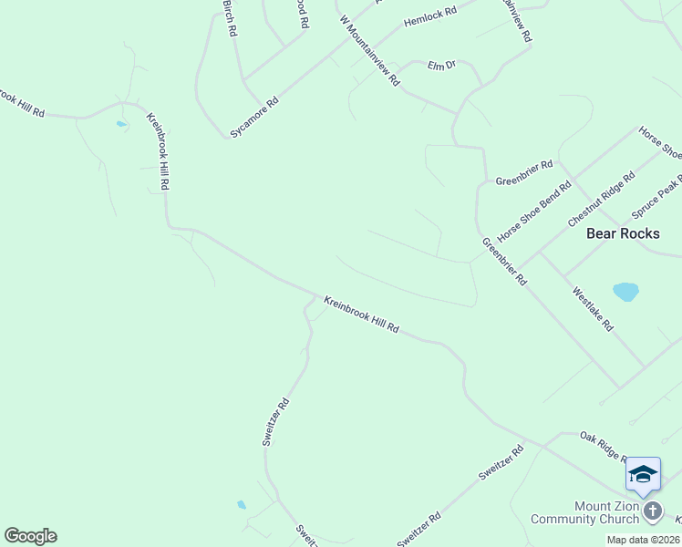 map of restaurants, bars, coffee shops, grocery stores, and more near 196 Cottonwood Road in Bear Rocks