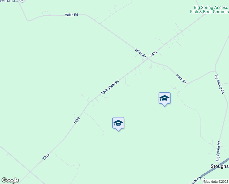 map of restaurants, bars, coffee shops, grocery stores, and more near 415 Springfield Rd in Shippensburg