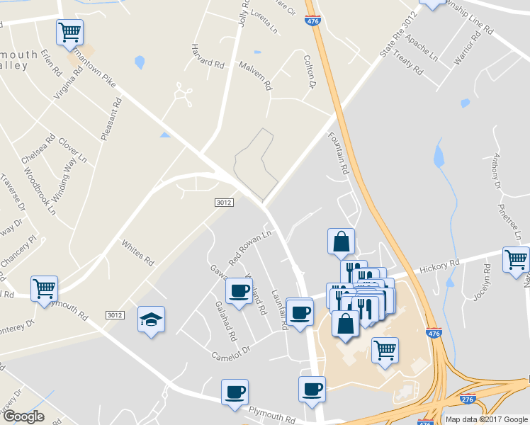 map of restaurants, bars, coffee shops, grocery stores, and more near 775 West Germantown Pike in Plymouth Meeting