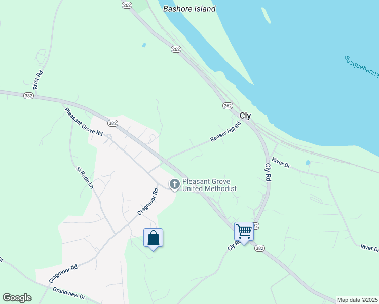 map of restaurants, bars, coffee shops, grocery stores, and more near 140 Reeser Hill Road in York Haven