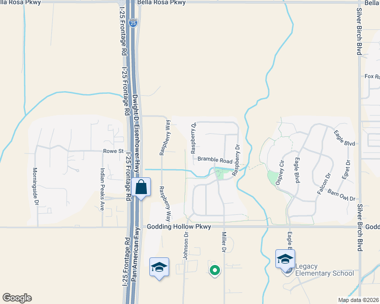 map of restaurants, bars, coffee shops, grocery stores, and more near 8360 Raspberry Drive in Longmont