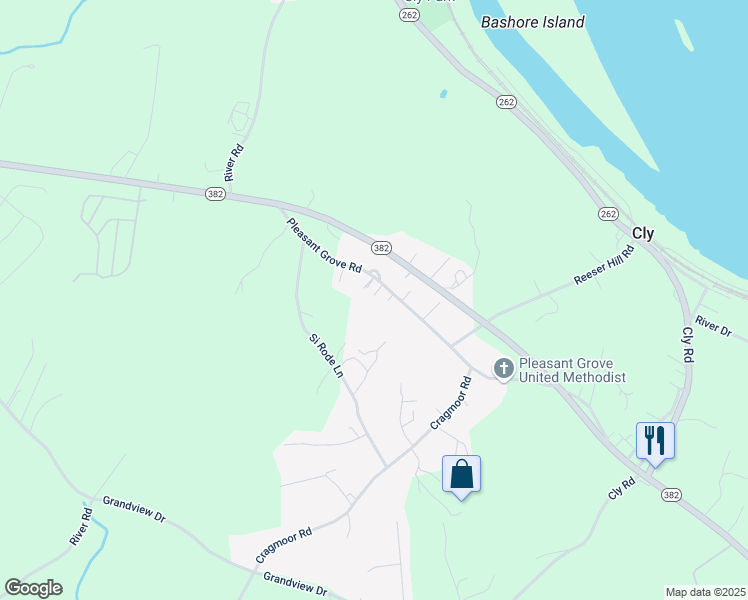 map of restaurants, bars, coffee shops, grocery stores, and more near 1020 Pleasant Grove Road in York Haven