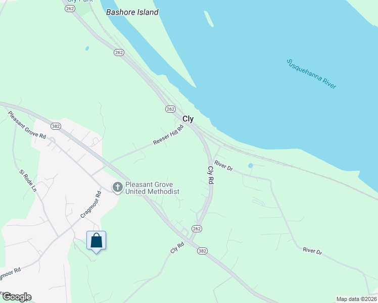 map of restaurants, bars, coffee shops, grocery stores, and more near 1210 Cly Rd in York Haven