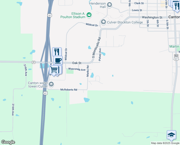 map of restaurants, bars, coffee shops, grocery stores, and more near 1303 Wyaconda Avenue in Canton