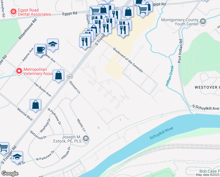 map of restaurants, bars, coffee shops, grocery stores, and more near 314 Norris Hall Ln in Eagleville