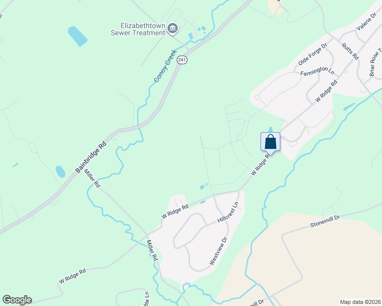 map of restaurants, bars, coffee shops, grocery stores, and more near 1710 Bainbridge Road in Elizabethtown