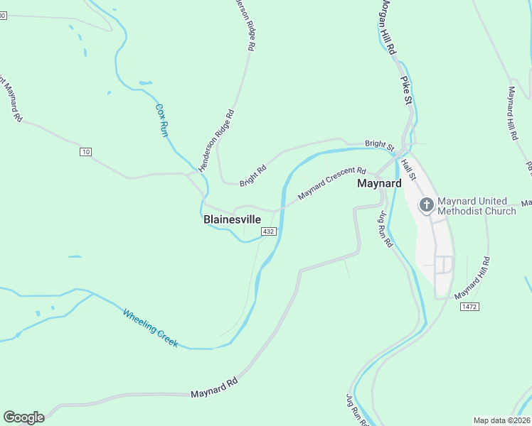 map of restaurants, bars, coffee shops, grocery stores, and more near 49981 Purseglove Road in Saint Clairsville