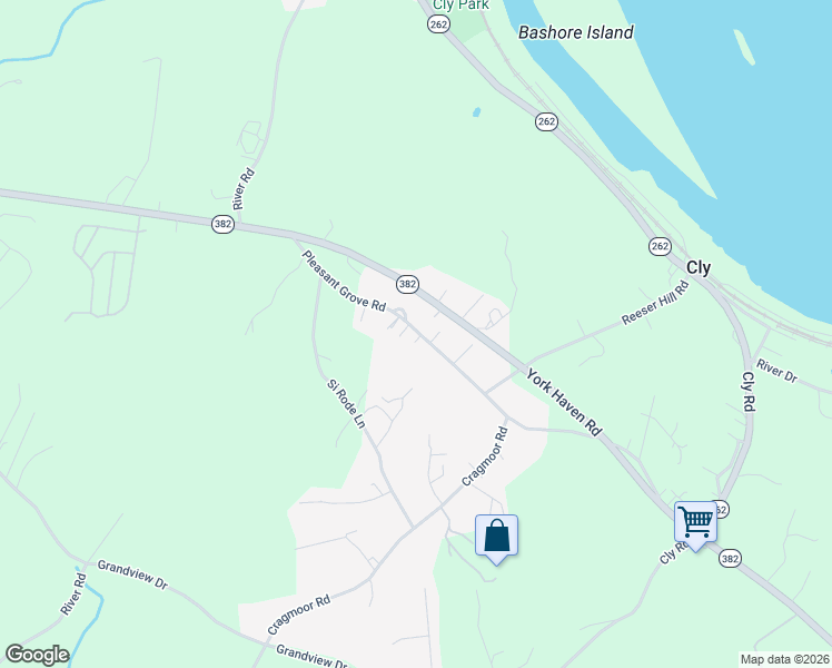 map of restaurants, bars, coffee shops, grocery stores, and more near 1000 Pleasant Grove Road in York Haven