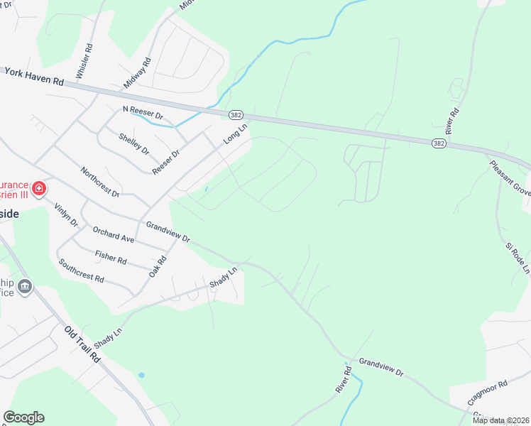 map of restaurants, bars, coffee shops, grocery stores, and more near 365 Thoroughbred Drive in York Haven