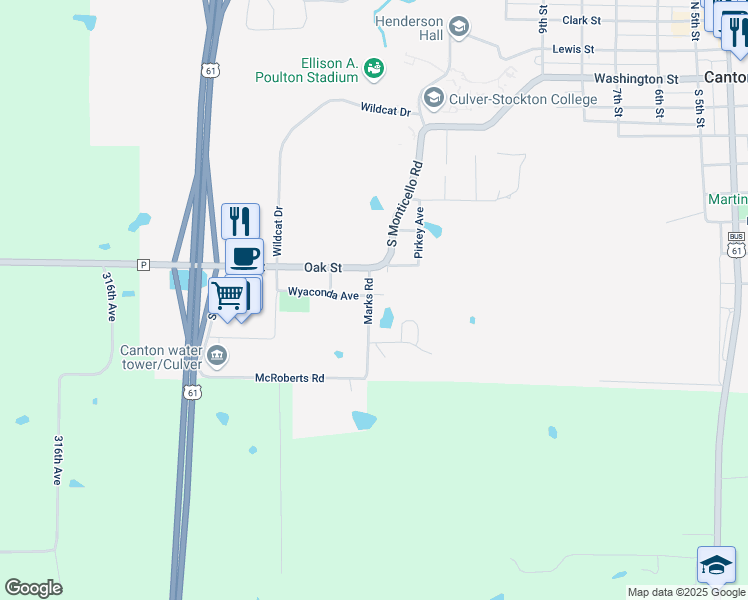 map of restaurants, bars, coffee shops, grocery stores, and more near 1303 Wyaconda Avenue in Canton