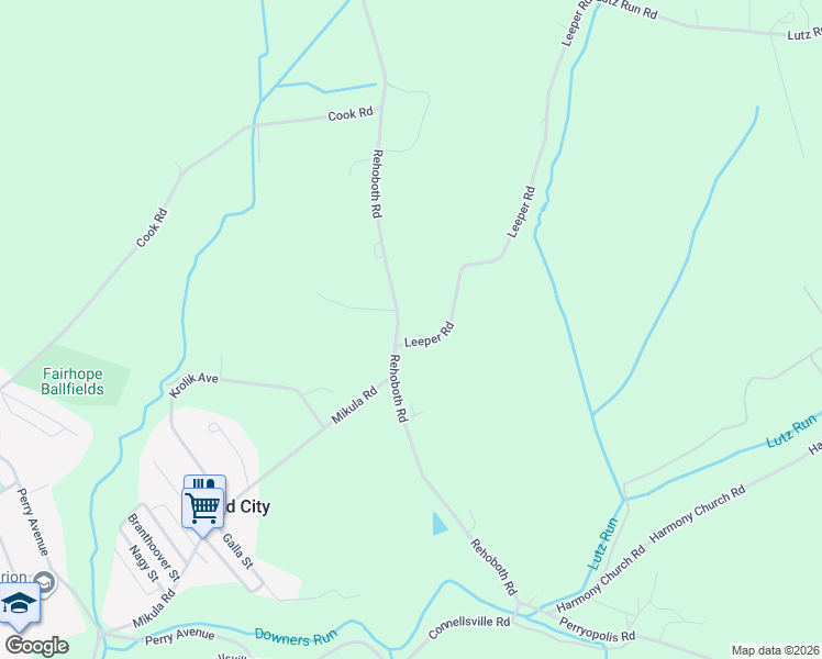 map of restaurants, bars, coffee shops, grocery stores, and more near 224 Rehoboth Road in Belle Vernon