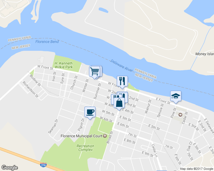 map of restaurants, bars, coffee shops, grocery stores, and more near 238 West 2nd Street in Florence