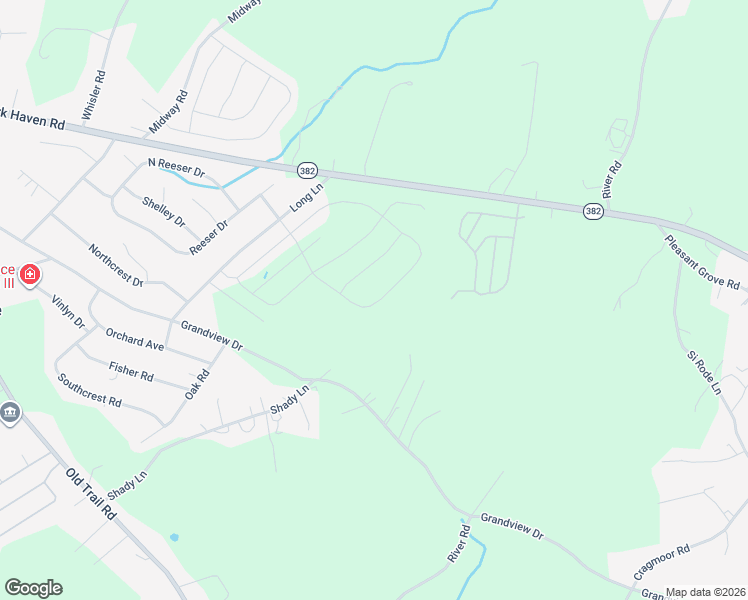 map of restaurants, bars, coffee shops, grocery stores, and more near 415 Thoroughbred Drive in York Haven