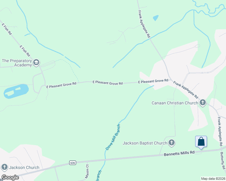 map of restaurants, bars, coffee shops, grocery stores, and more near 287 East Pleasant Grove Road in Jackson Township